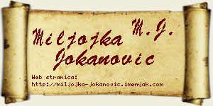 Miljojka Jokanović vizit kartica